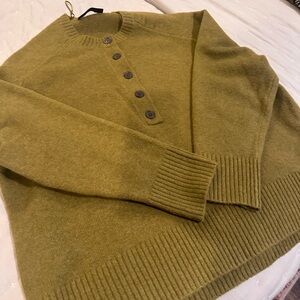 Zara Khaki Buttoned Women's Sweater